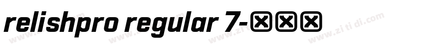 relishpro regular 7字体转换